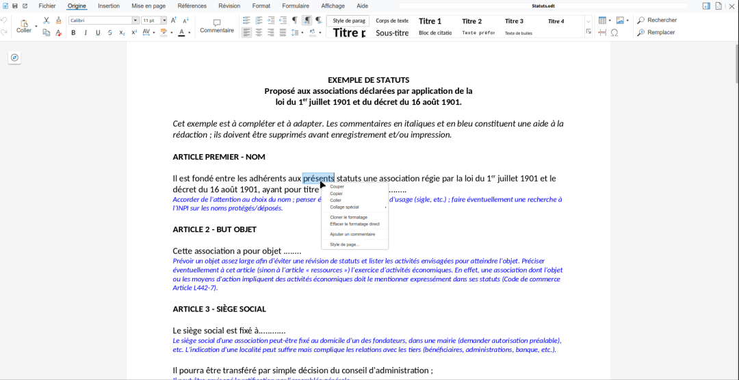 Capture d'écran de Framaspace.
Nous y voyons un fichier de type LibreOffice Writer/Microsoft Word en cours d'édition collaborative.
