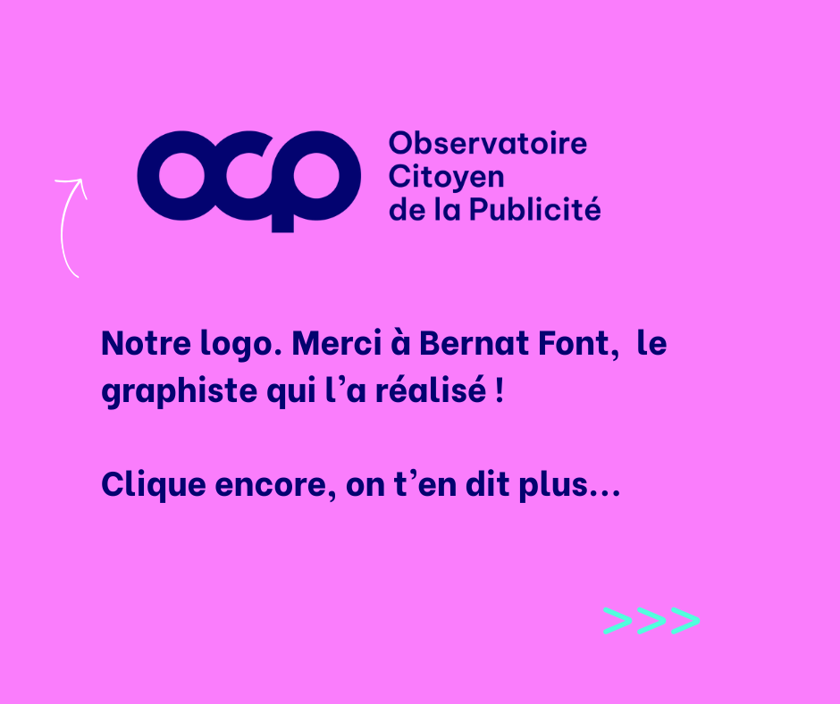 Logo de l'observatoire avec écrit OCP et remerciement à Bernat Font son créateur·ice