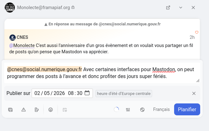 Interface de programmation de pouet sur phanpy.social, un client Masto hachement bien fait